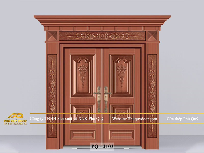 báo giá cửa chính 2 cánh đều PQ-2103