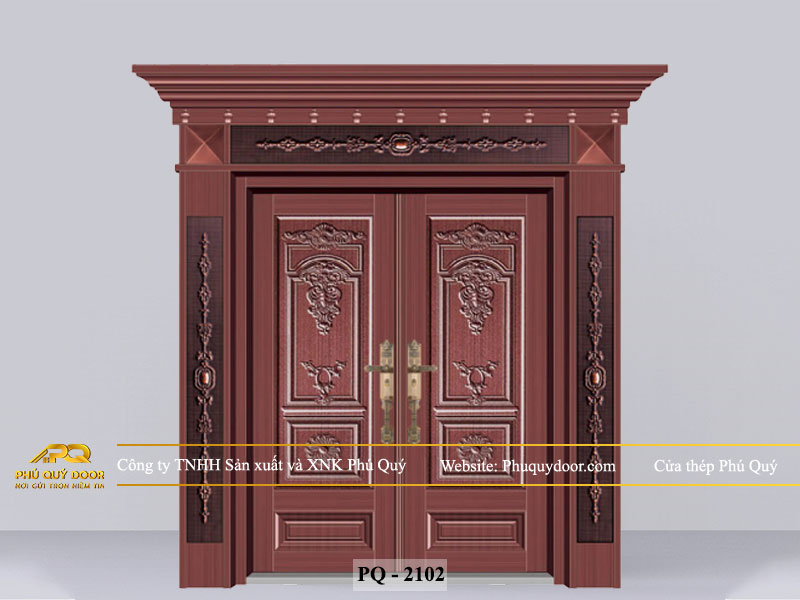 mẫu cửa chính 2 cánh đều PQ-2102