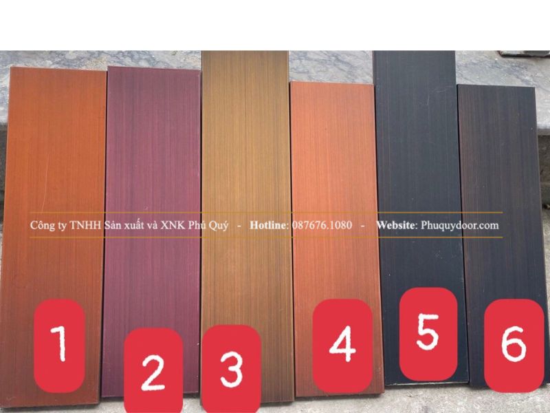 mẫu màu sơn cửa thép Phú Quý Door