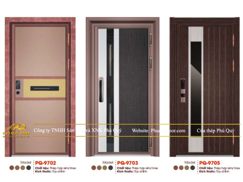 báo giá cửa chính 1 cánh đẹp Phú Quý Door