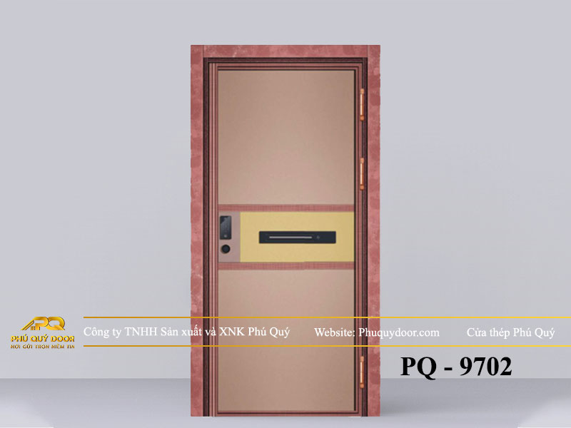 mẫu cửa chính 1 cánh PQ-9702 cửa thép Phú Quý