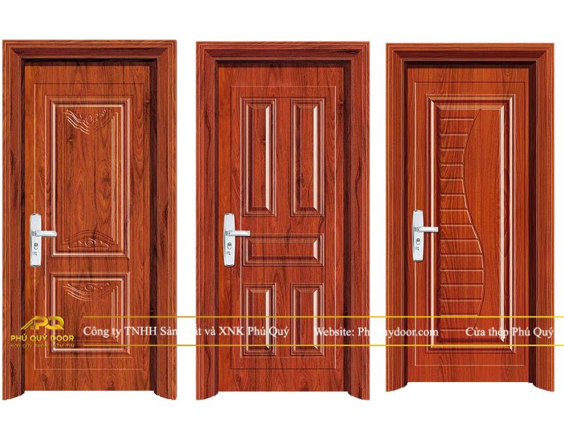 mẫu cửa thông phòng cửa thép vân gỗ