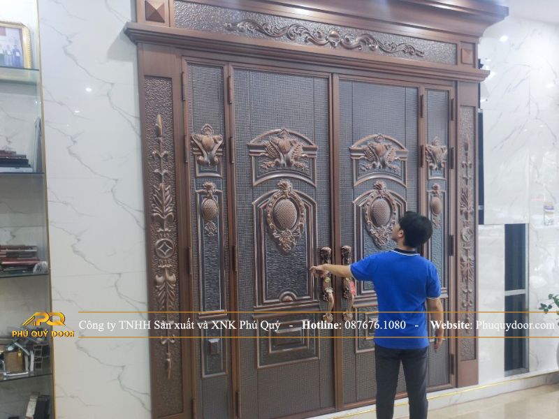 kích thước cửa 4 cánh lệch phú quý door