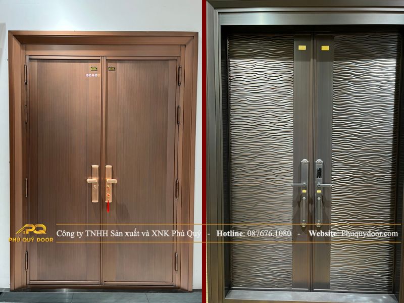 mẫu cửa 2 cánh hiện đại trơn