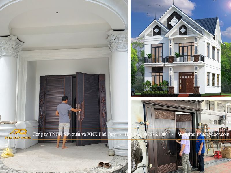 mẫu cửa nhà đẹp hiện đại Phú Quý Door