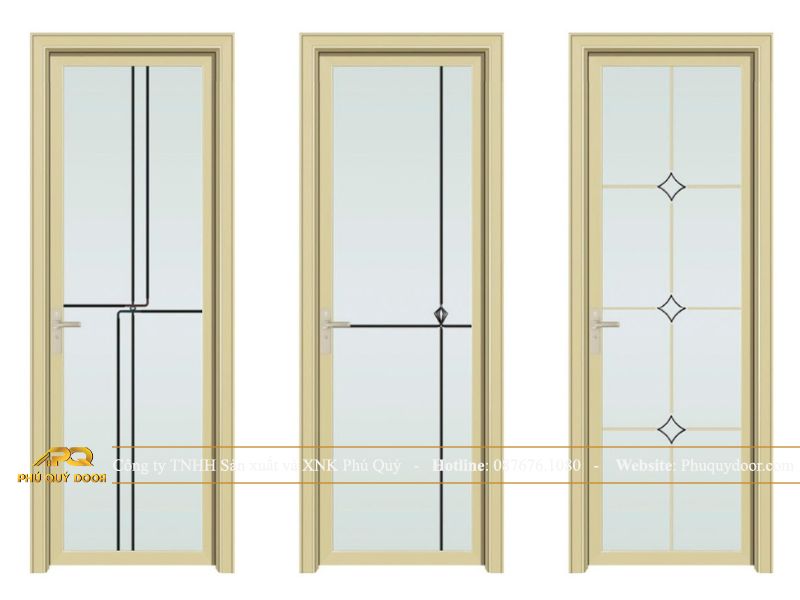 mẫu cửa nhôm kính phòng tắm hiện đại