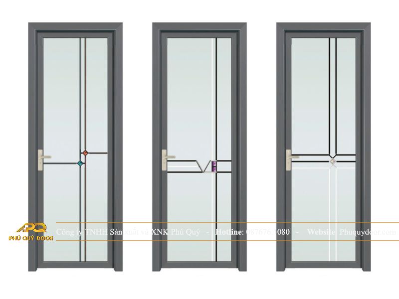 mẫu cửa nhôm kính phòng tắm hiện đại
