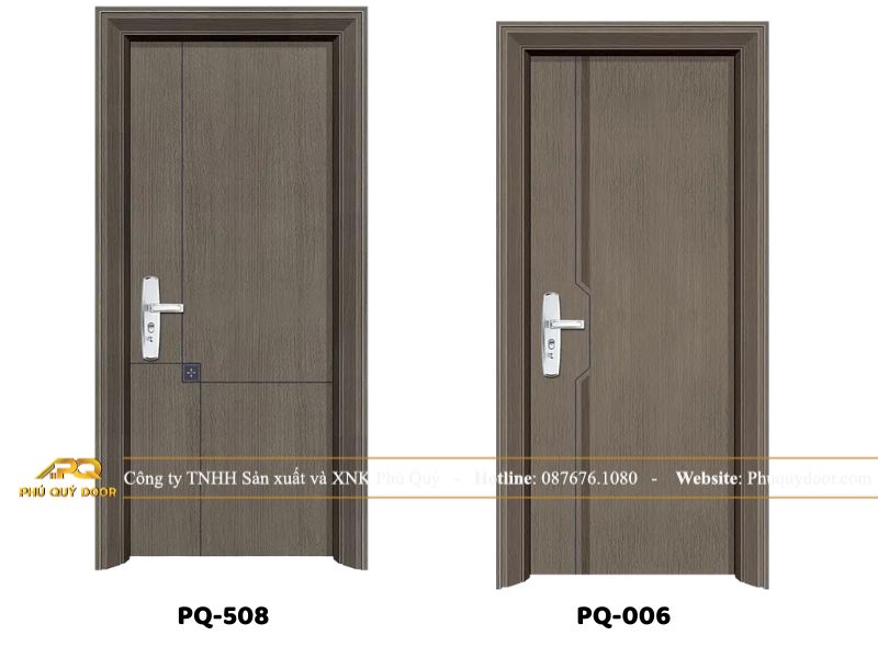 mẫu cửa phòng hiện đại màu ghi xám