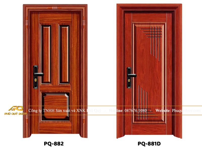 mẫu cửa phòng ngủ vân gỗ đẹp