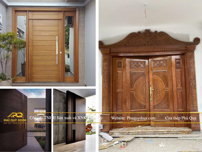 Báo giá cửa gỗ 4 cánh (từng loại gỗ). Mẫu cửa 4 cánh đẹp