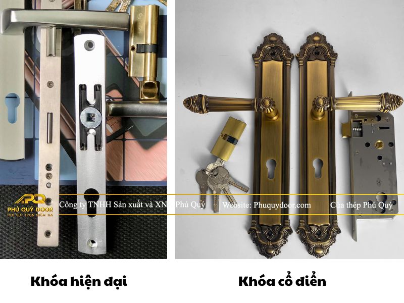 mẫu khóa cửa phòng đẹp hiện đại, cổ điển